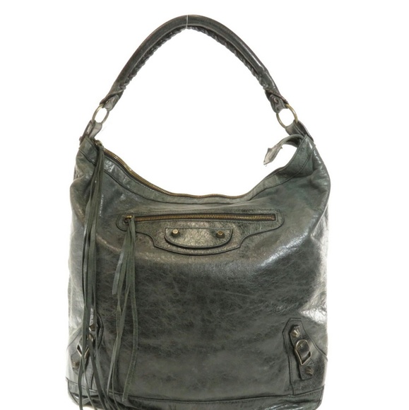 Balenciaga Anthracite Lambskin Day Bag - Picture 3 of 7